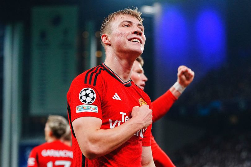 Rasmus Hojlund striker Denmark Manchester United